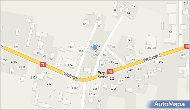 Mierzęcice, Wolności, 82B, mapa Mierzęcice