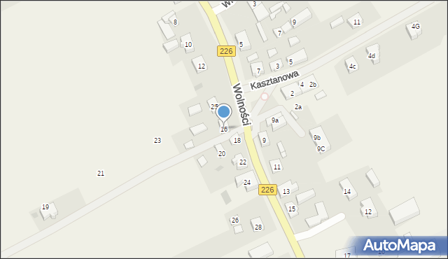 Mierzeszyn, Wolności, 16, mapa Mierzeszyn