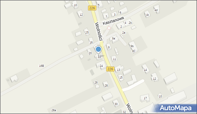 Mierzeszyn, Wolności, 22b, mapa Mierzeszyn