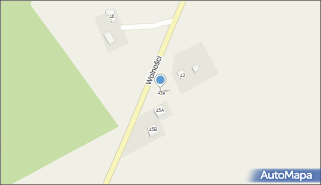 Mierzeszyn, Wolności, 43a, mapa Mierzeszyn