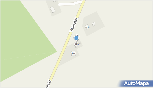 Mierzeszyn, Wolności, 45A, mapa Mierzeszyn