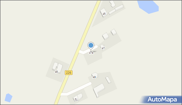 Mierzeszyn, Wolności, 47a, mapa Mierzeszyn