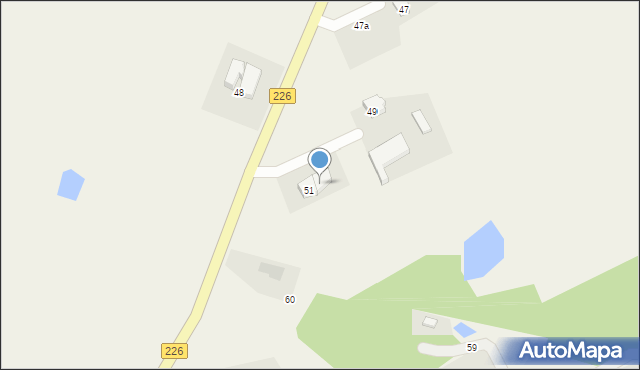 Mierzeszyn, Wolności, 51a, mapa Mierzeszyn