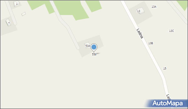 Mierzeszyn, Wolności, 53b, mapa Mierzeszyn
