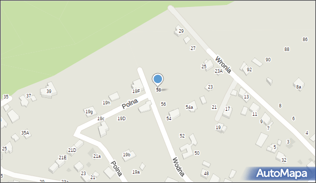 Mikołów, Wodna, 58, mapa Mikołów