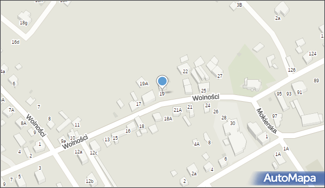 Mikołów, Wolności, 19, mapa Mikołów