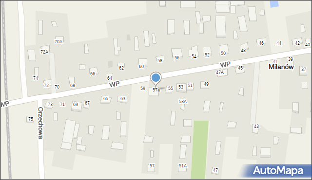 Milanów, Wojska Polskiego, 57a, mapa Milanów