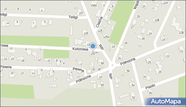 Milanówek, Wojska Polskiego, 101, mapa Milanówek