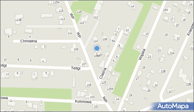 Milanówek, Wojska Polskiego, 108A, mapa Milanówek