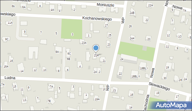 Milanówek, Wojska Polskiego, 21A, mapa Milanówek