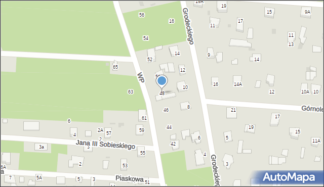 Milanówek, Wojska Polskiego, 48, mapa Milanówek