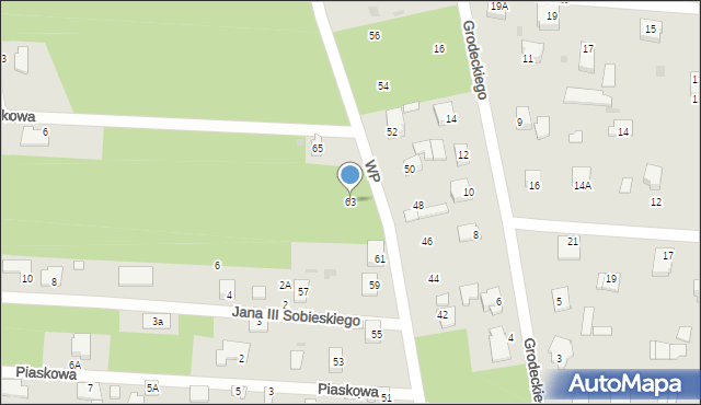 Milanówek, Wojska Polskiego, 63, mapa Milanówek