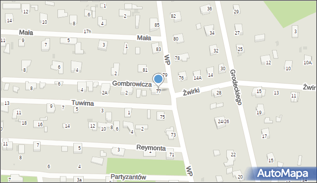 Milanówek, Wojska Polskiego, 77, mapa Milanówek