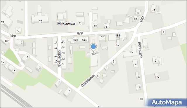 Miłkowice, Wojska Polskiego, 52A, mapa Miłkowice