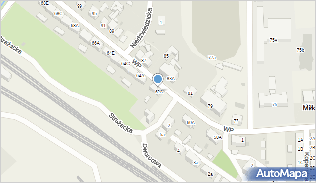 Miłkowice, Wojska Polskiego, 62A, mapa Miłkowice