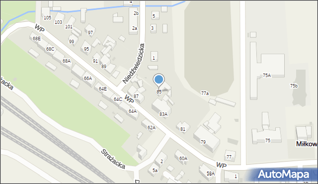 Miłkowice, Wojska Polskiego, 85, mapa Miłkowice