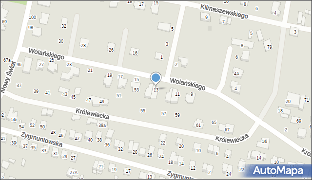 Mińsk Mazowiecki, Wolańskiego Ludwika, por., 13, mapa Mińsk Mazowiecki