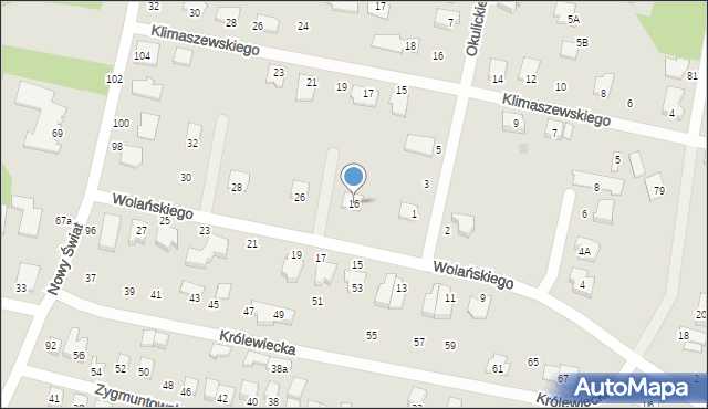 Mińsk Mazowiecki, Wolańskiego Ludwika, por., 16, mapa Mińsk Mazowiecki