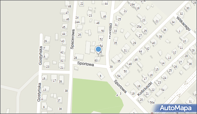 Mirków, Wolności, 58, mapa Mirków