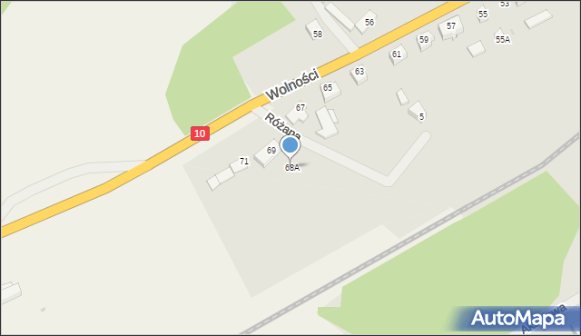 Mirosławiec, Wolności, 68A, mapa Mirosławiec