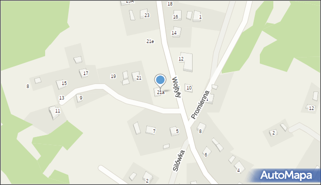 Mirów, Wojtyły Karola, 21a, mapa Mirów