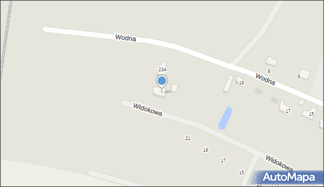 Mirsk, Wodna, 23b, mapa Mirsk