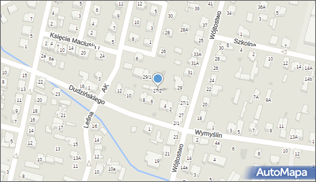 Mława, Wójtostwo, 27/2, mapa Mława