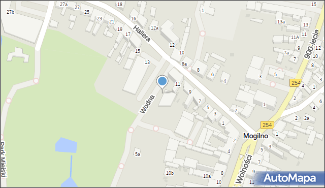 Mogilno, Wodna, 5, mapa Mogilno