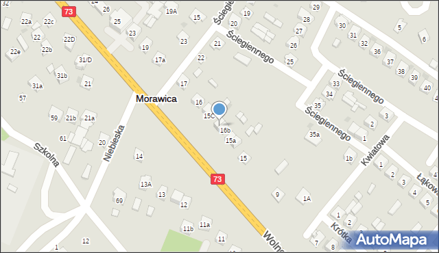 Morawica, Wolności, 16a, mapa Morawica