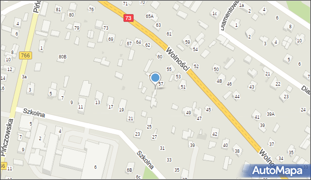 Morawica, Wolności, 57A, mapa Morawica