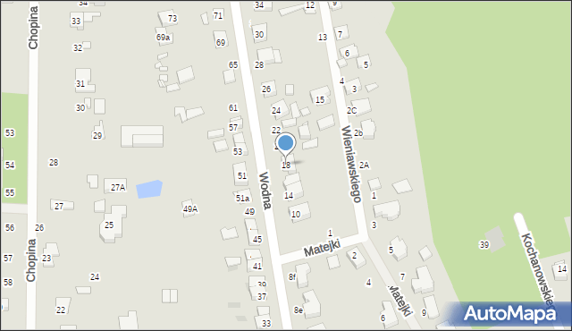 Mosina, Wodna, 18, mapa Mosina