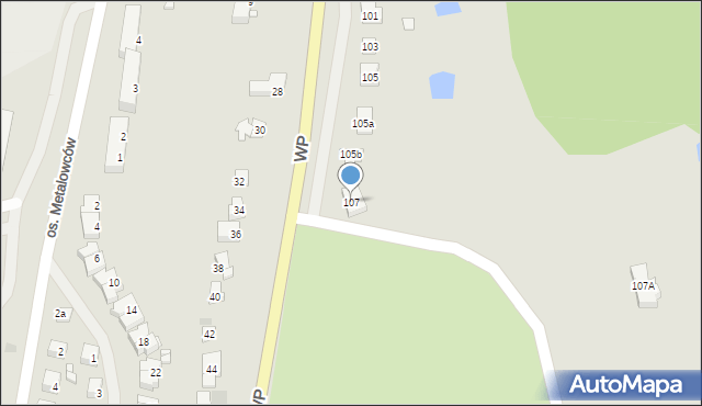 Mrągowo, Wojska Polskiego, 107, mapa Mrągowo