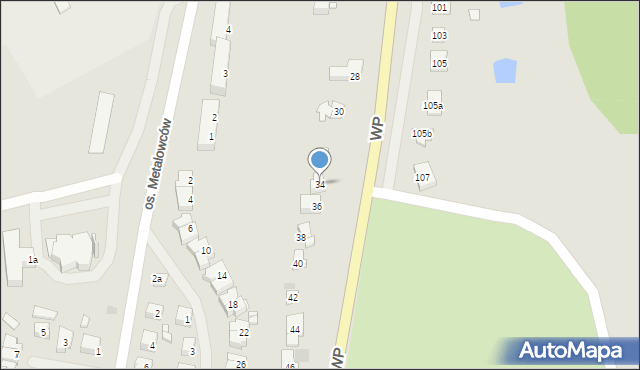 Mrągowo, Wojska Polskiego, 34, mapa Mrągowo