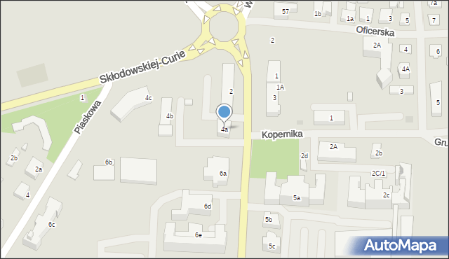 Mrągowo, Wojska Polskiego, 4a, mapa Mrągowo