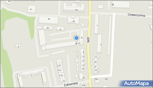 Mrągowo, Wojska Polskiego, 6j, mapa Mrągowo