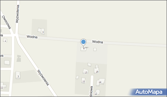 Mrozów, Wodna, 4, mapa Mrozów