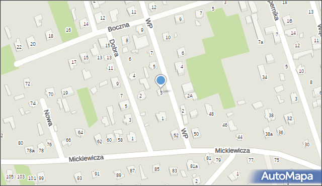 Mrozy, Wojska Polskiego, 3, mapa Mrozy