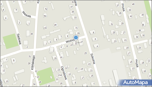 Mrozy, Wolności, 12, mapa Mrozy