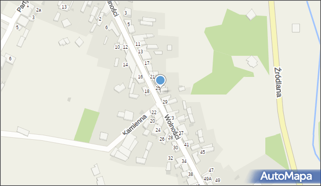 Mstów, Wolności, 27, mapa Mstów