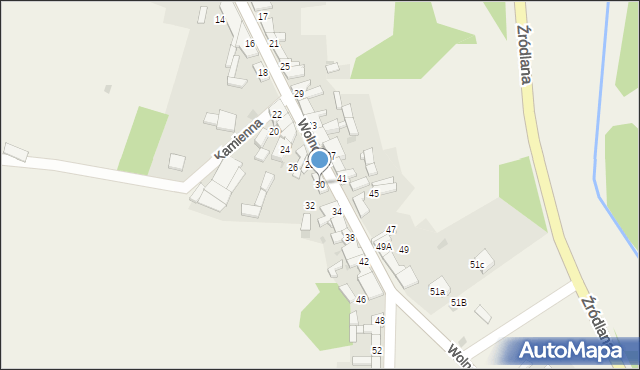 Mstów, Wolności, 30, mapa Mstów