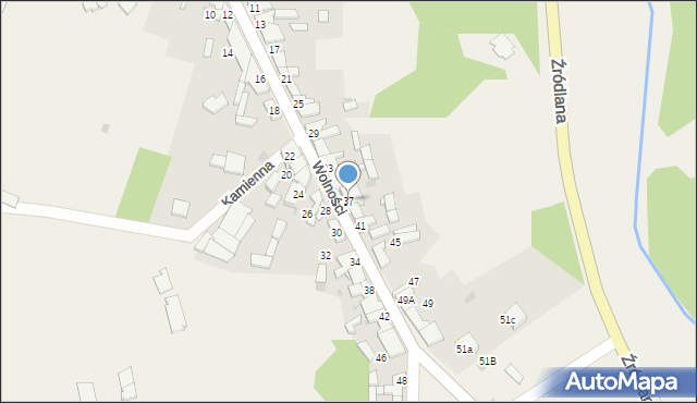 Mstów, Wolności, 37, mapa Mstów