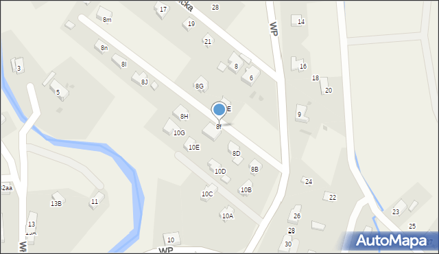 Mysłakowice, Wojska Polskiego, 8f, mapa Mysłakowice