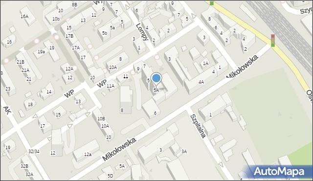 Mysłowice, Wojska Polskiego, 5A, mapa Mysłowice