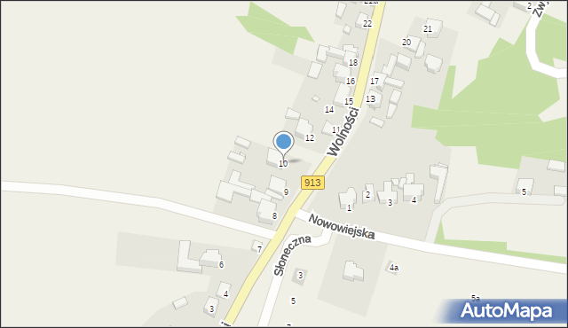 Myszkowice, Wolności, 10, mapa Myszkowice