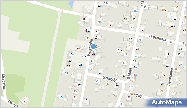 Nakło Śląskie, Wojciecha, 12, mapa Nakło Śląskie