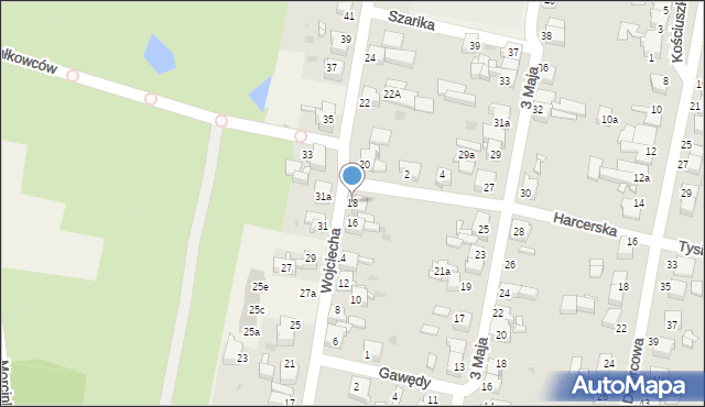 Nakło Śląskie, Wojciecha, 18, mapa Nakło Śląskie