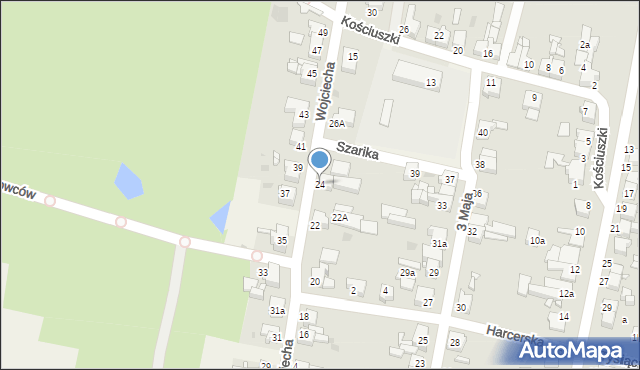 Nakło Śląskie, Wojciecha, 24, mapa Nakło Śląskie