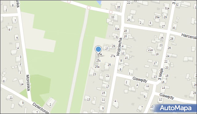 Nakło Śląskie, Wojciecha, 25d, mapa Nakło Śląskie