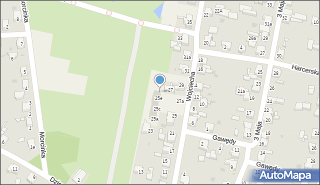Nakło Śląskie, Wojciecha, 25f, mapa Nakło Śląskie