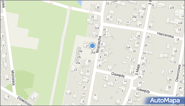 Nakło Śląskie, Wojciecha, 27a, mapa Nakło Śląskie